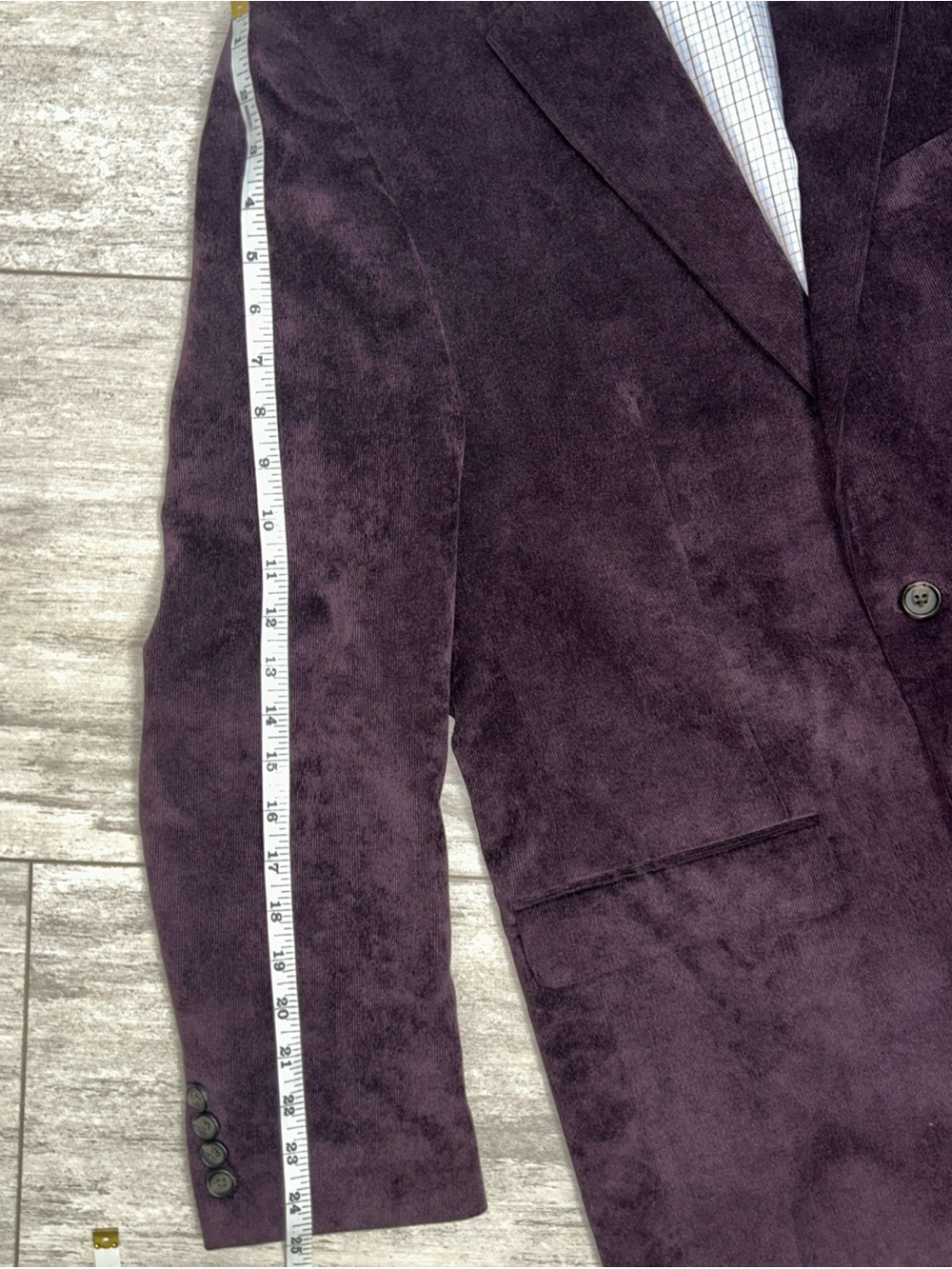 Lauren Ralph Lauren Corduroy Sport Coat Men’s 40R Plum Purple Blazer Jacket - Picture 11 of 13